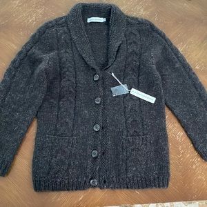 J.Davidsson Bjarni Cardigan, Size L, Brown. Iceland wool yarn.